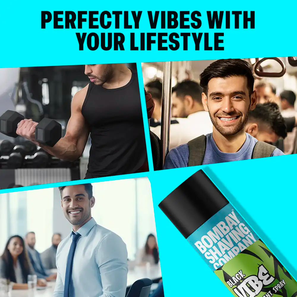 Black Vibe Deo For Men, 150ml (Pack of 2)