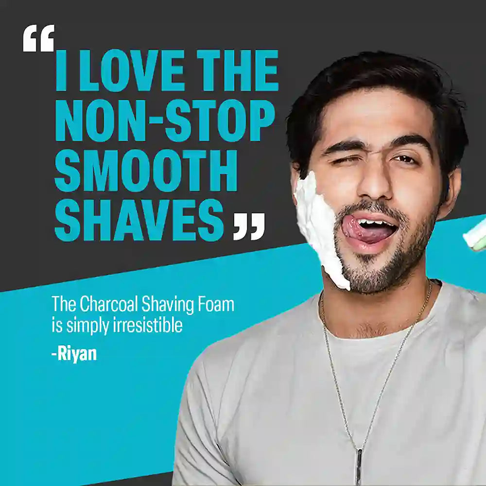Charcoal & Sensitive Shaving Foam, 50g