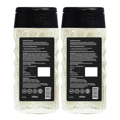 Charcoal Body Wash, 250ml (Pack of 2)